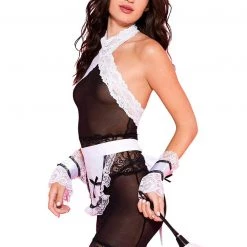 Music Legs Five Piece Two Tone Sheer French Maid Outfit -Fairy Tale Costumes Sales unnamed file 1751
