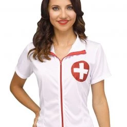 Fun World Nurse Costume Shirt And Cap