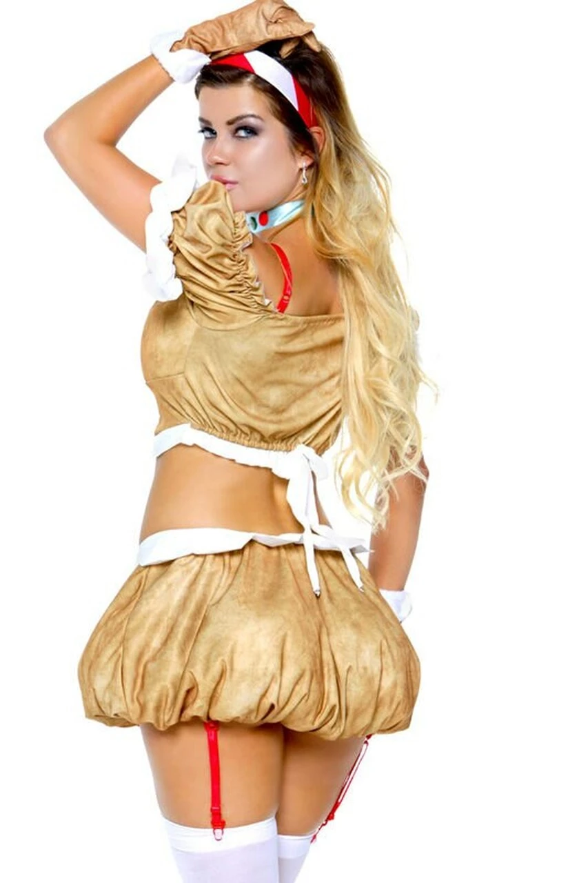3WISHES Gingerbread Girl Costume 6 3WISHES Gingerbread Girl Costume - Image 4