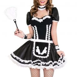 Music Legs Lovely Floral French Maid Costume